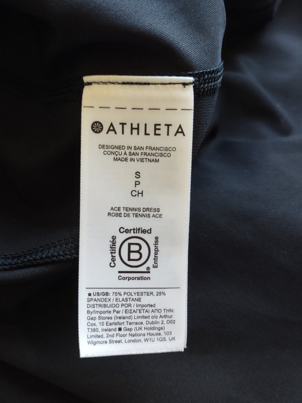 Athleta Ace Black Tennis Dress Sz Small Active Wear 1/4 Zip Sleeveless Golf - Picture 9 of 9
